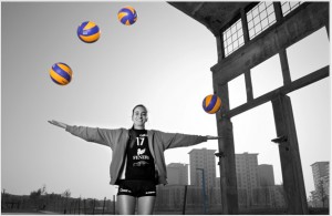 sitting volley