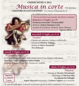 chieri musica locandina