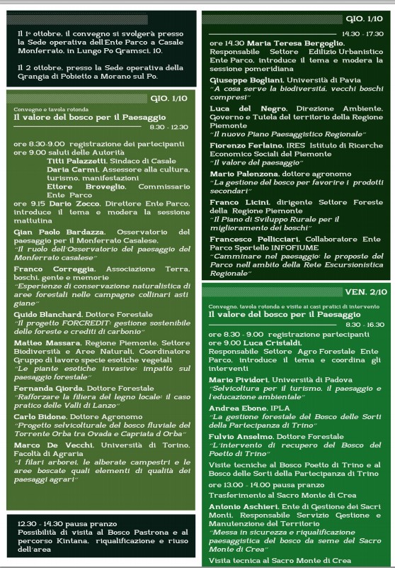 casale paesaggi programma