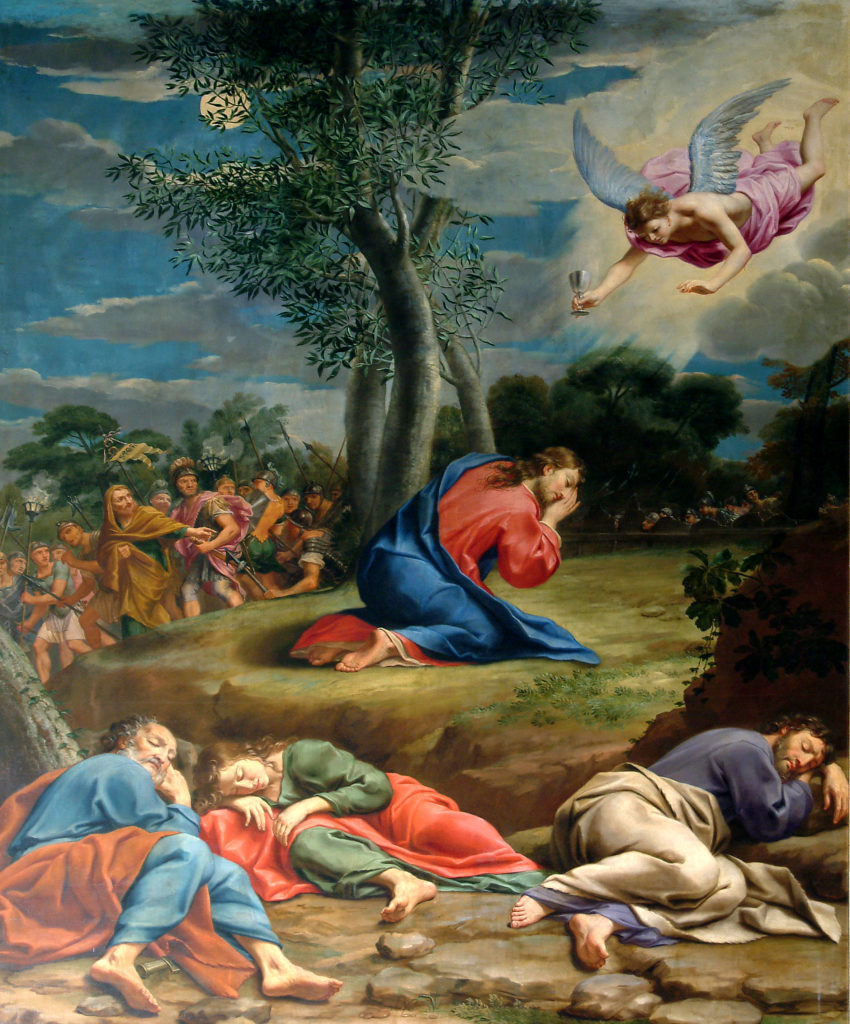 SACCHETTI GIOVANNI FRANCESCO. Agonia di Gesù nell’Orto del Getsemani . (1672)
