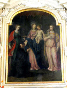 ANONIMO. Madonna col Bambino e le Sante Lucia e Apollonia (1596 ca.)