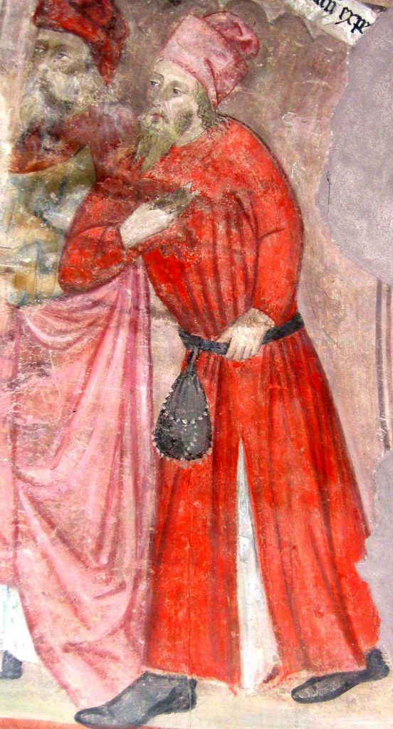 AUTORI ANONIMI. Ciclo di affreschi sulla vita di San Giovanni Battista (inizio sec. XV) - ritratto di Guglielmo Gallieri