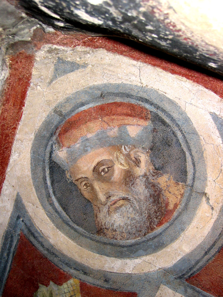 AUTORI ANONIMI. Ciclo di affreschi sulla vita di San Giovanni Battista (inizio sec. XV)- Particolare