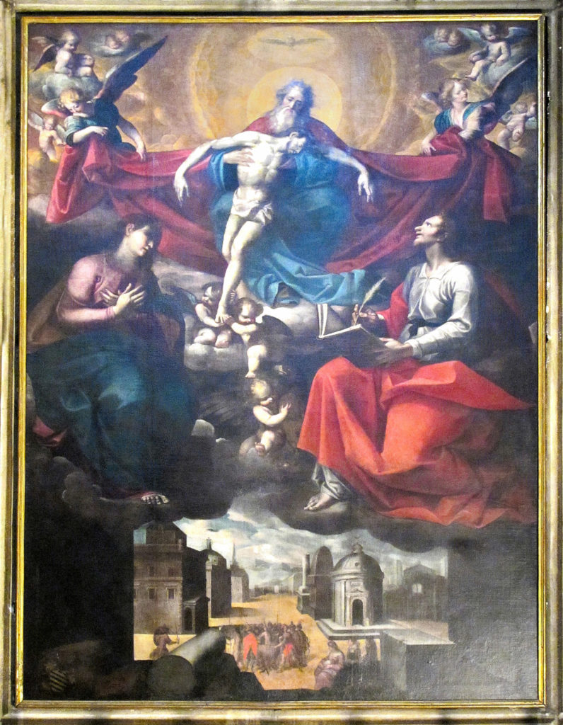 CROSIO Giovanni. Pala della B. V. Maria e di San Giovanni Evangelista (1622)