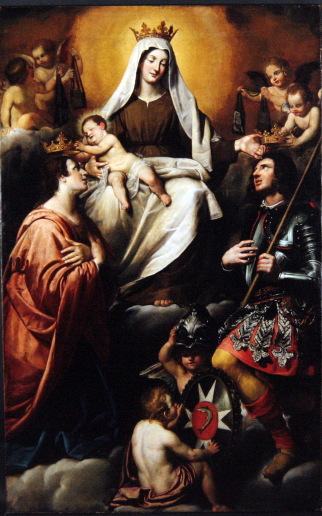 CARLONE Giovanni Battista (?). FIASELLA Domenico (?). Madonna del Carmine e i Santi Giuliano e Basilissa. (1644 ca.)