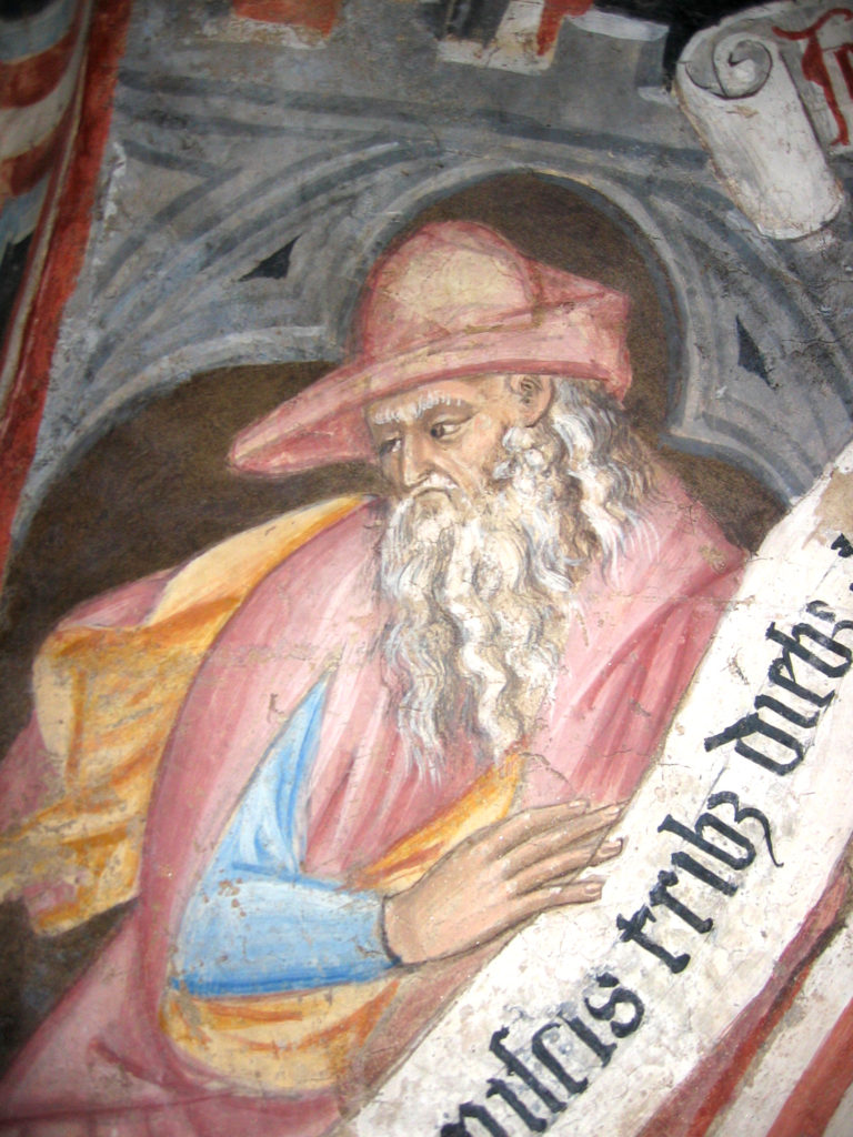 AUTORI ANONIMI. Ciclo di affreschi sulla vita di San Giovanni Battista (inizio sec. XV) - Particolare