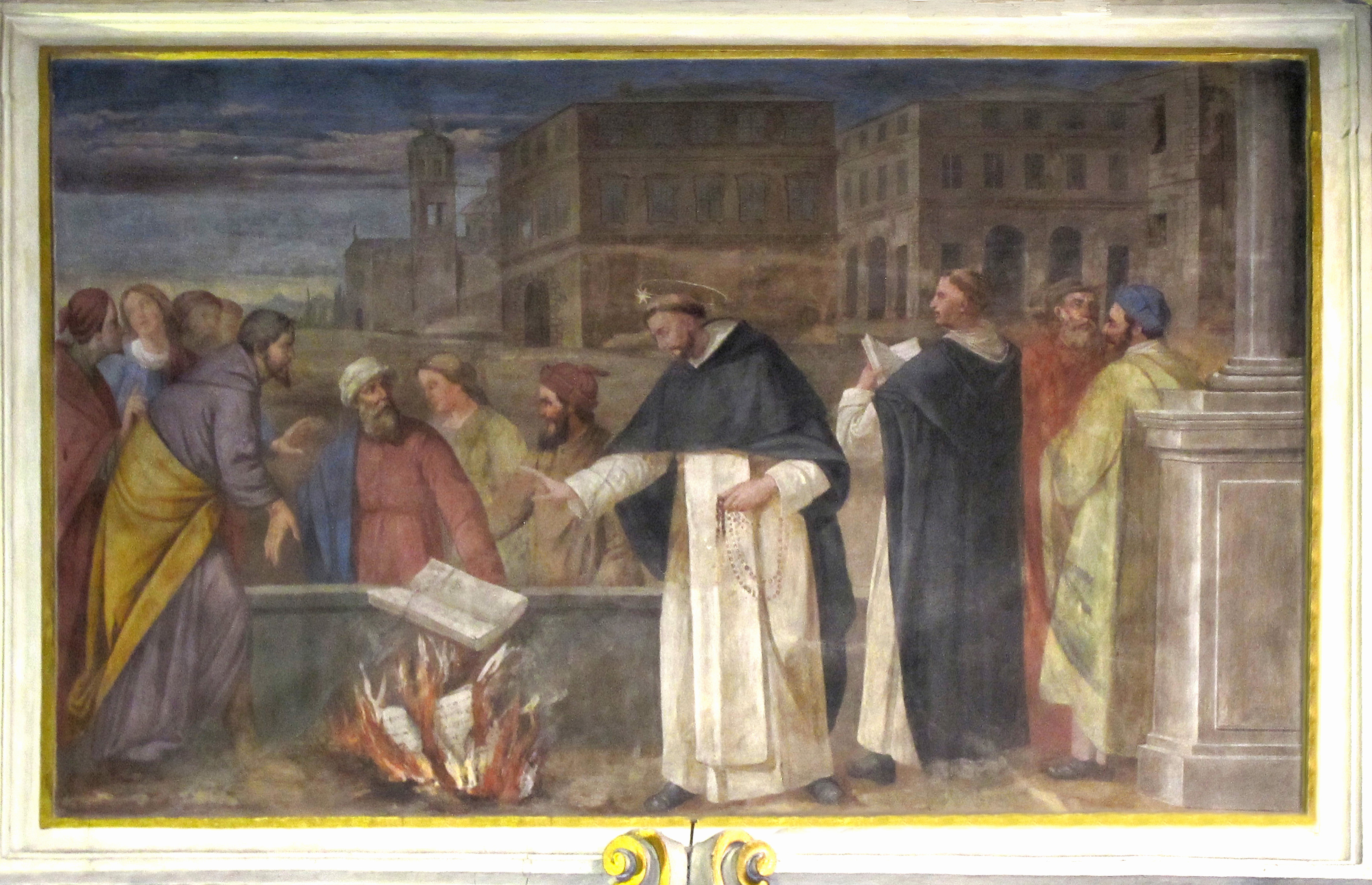 Scuola di Guglielmo Caccia (il Moncalvo), Il miracolo del libro (1615 ca.).