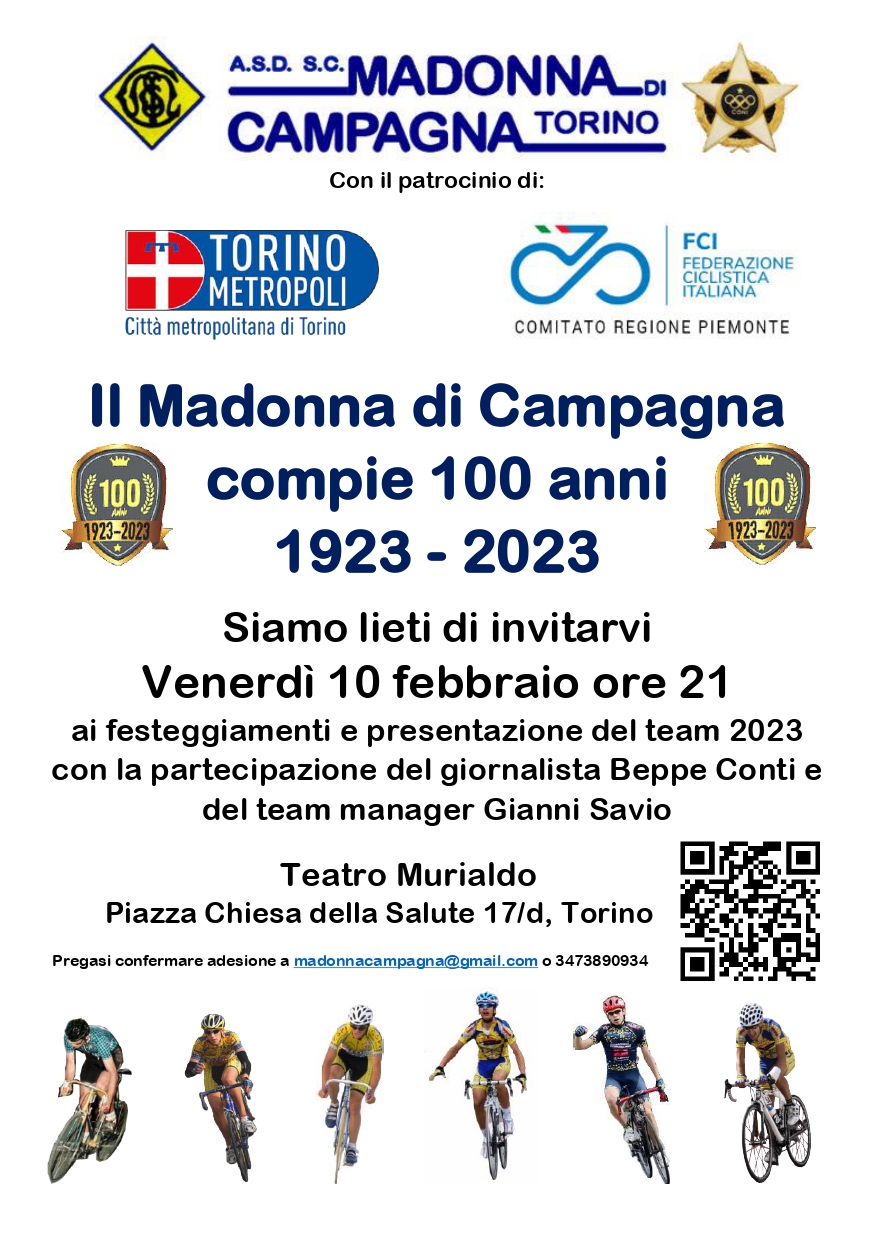 TORINO. L’ASSOCIAZIONE SPORTIVA MADONNA DI CAMPAGNA FESTEGGIA UN SECOLO