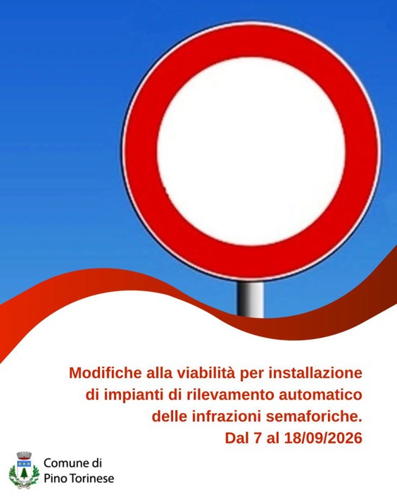 Pino Torinese. Parziale divieto di sosta nel parcheggio in via Chieri 67