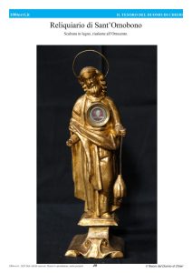 Reliquiario di Sant’OmobonoScultura in legno, risalente all’Ottocento.